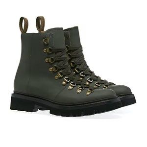 Anthropologie Free People Grenson Nanette Hiking Boots Shoes Green UK 8 10 10.5